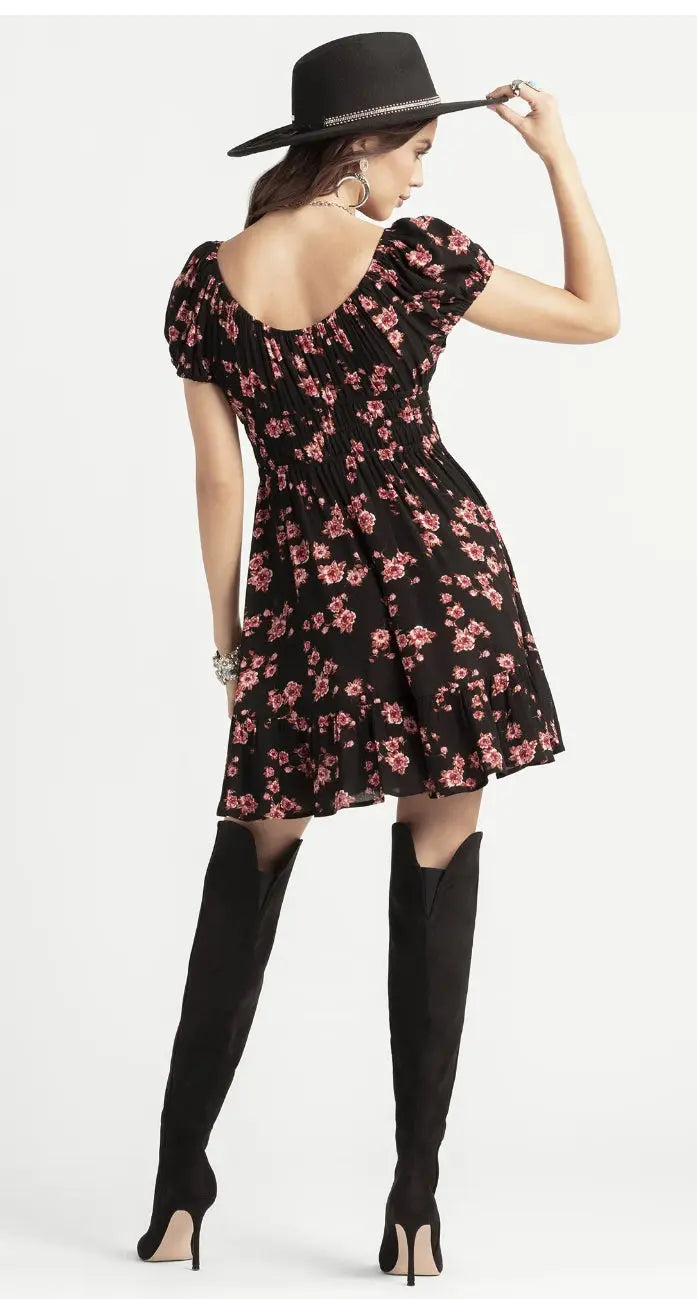 Women’s Mini dress with puff sleeves Crystal Haven