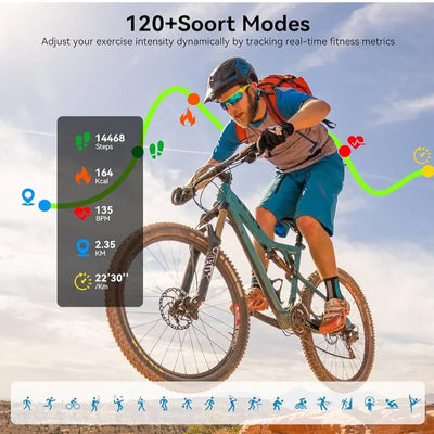 Smartwatch for men and women compatible for iOS/android Crystal Haven