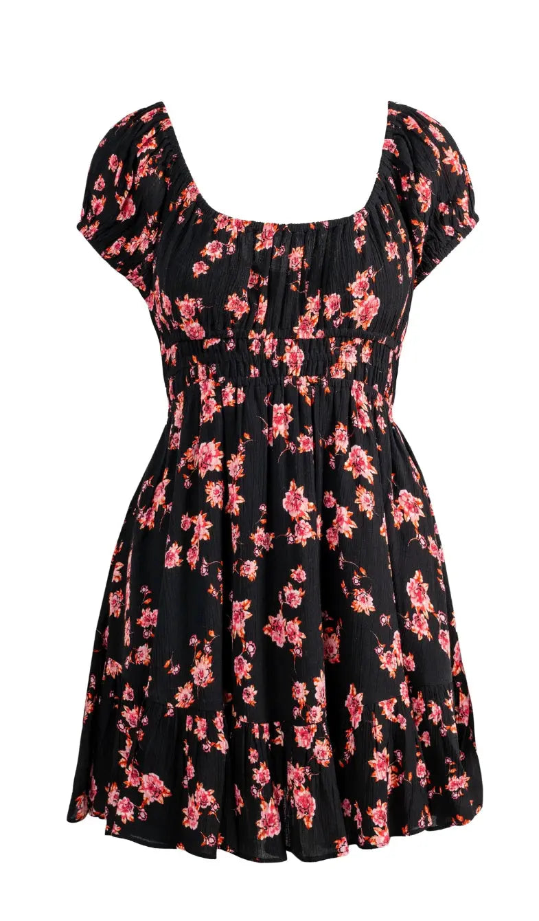 Women’s Mini dress with puff sleeves Crystal Haven