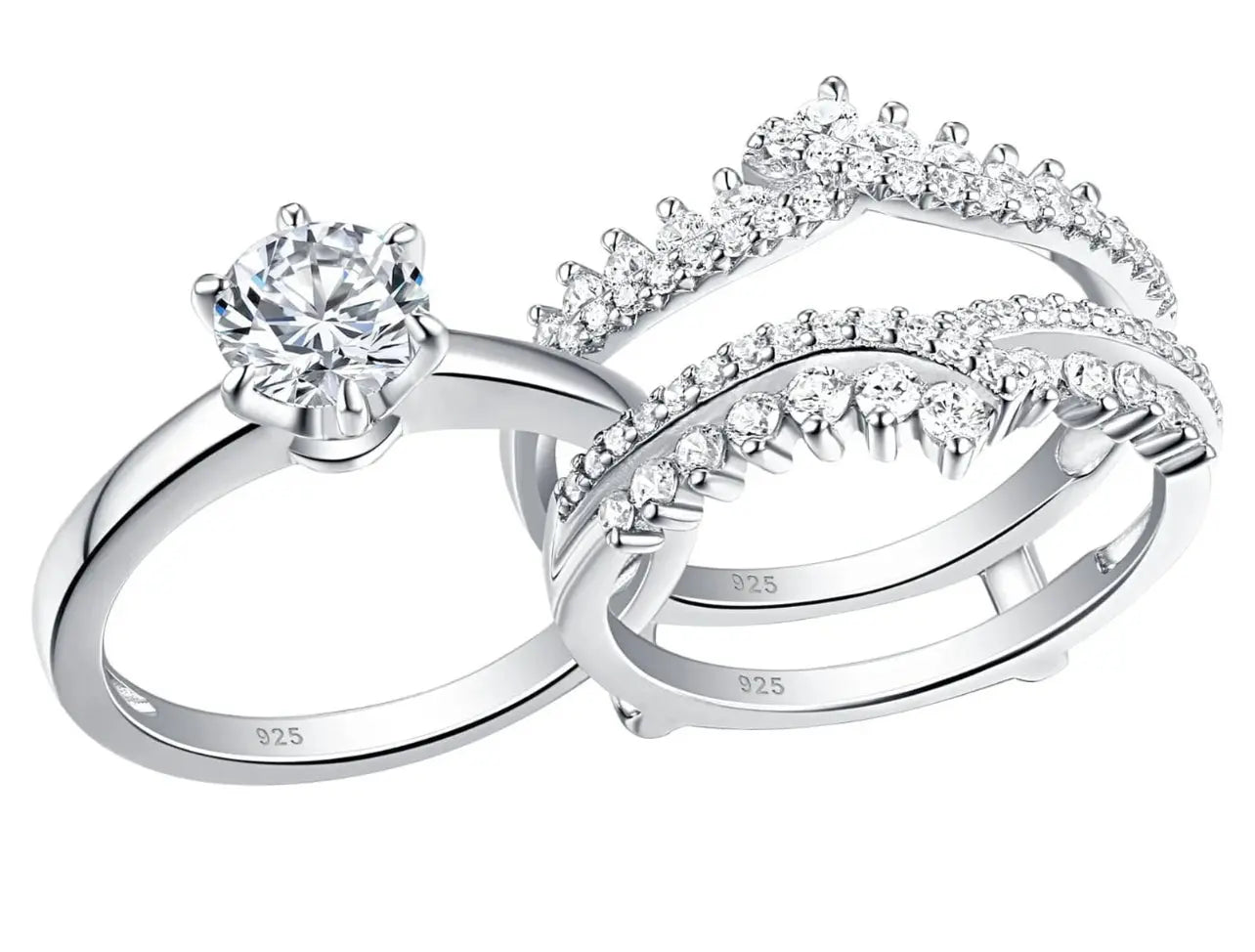 Women’s engagement ring sterling silver Crystal Haven