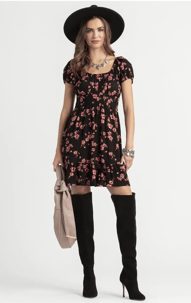 Women’s Mini dress with puff sleeves Crystal Haven