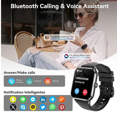 Smartwatch for men and women compatible for iOS/android Crystal Haven