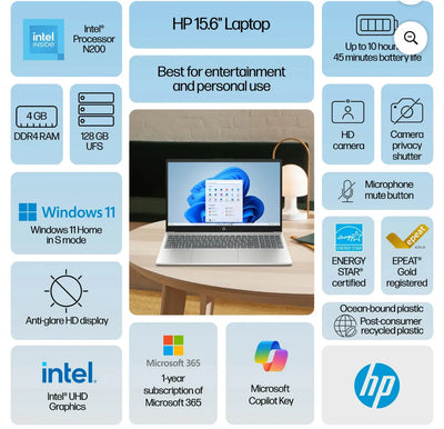 HP 15.6 inch windows laptop Crystal Haven