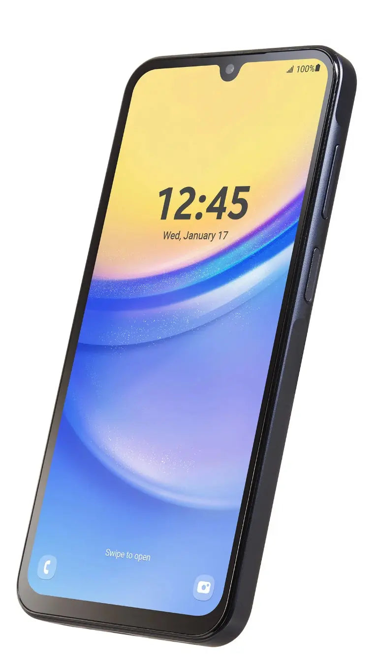 Samsung Galaxy smartphone A-15, 64 GB, locked to straight talk Crystal Haven