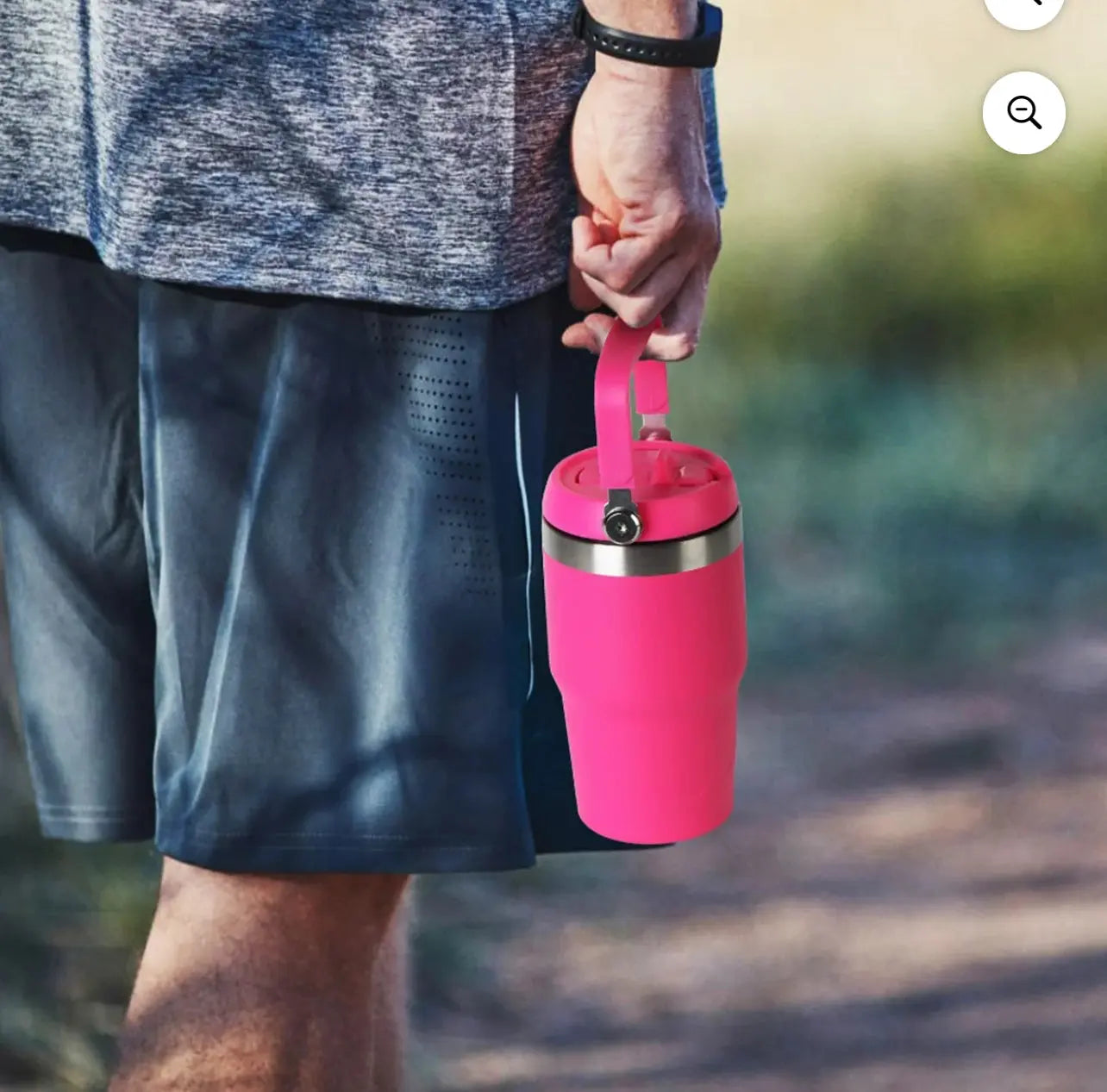 Jumbo pink stainless Tumbler Crystal Haven