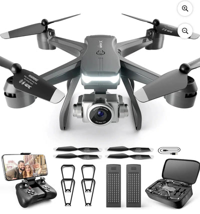 Remote control Drone bundle with 2 battery packs and live video recording Crystal Haven