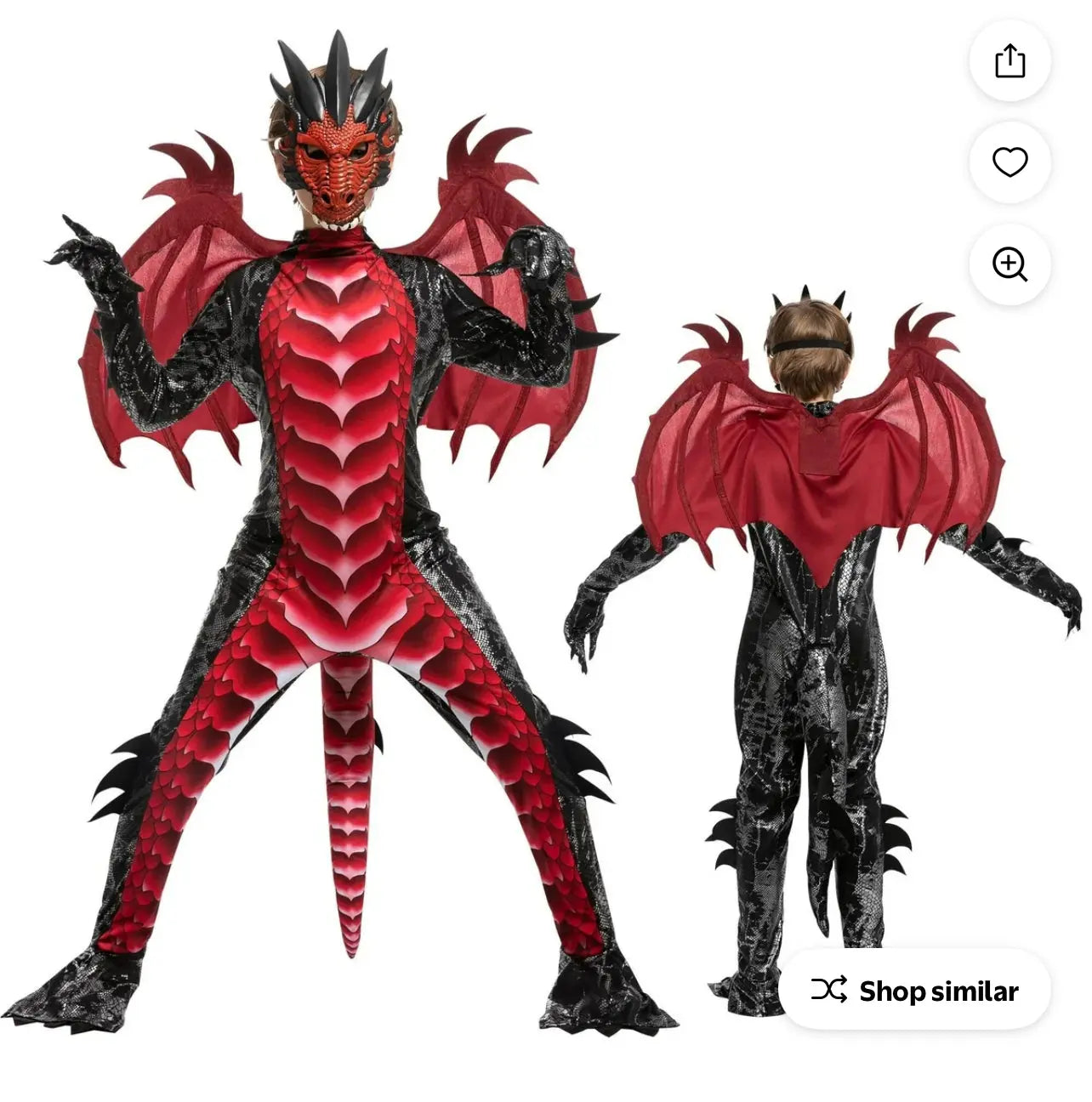 Dragon Halloween costume for kids Crystal Haven