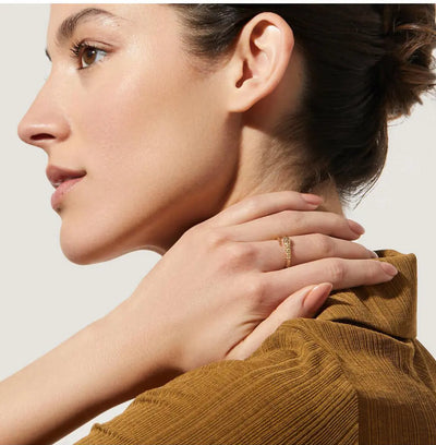 Gold snake ring Crystal Haven