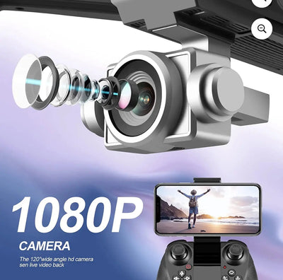 Remote control Drone bundle with 2 battery packs and live video recording Crystal Haven