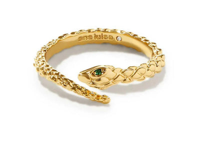 Gold snake ring Crystal Haven