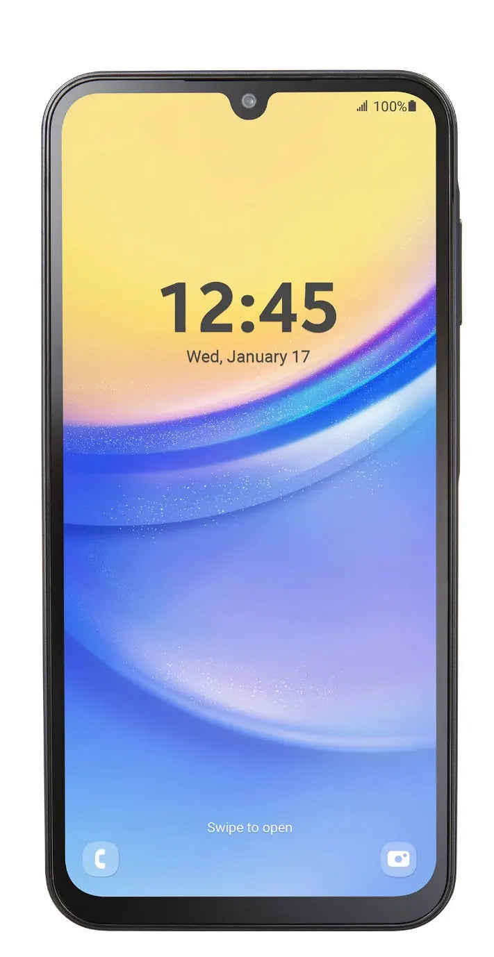 Samsung Galaxy smartphone A-15, 64 GB, locked to straight talk Crystal Haven