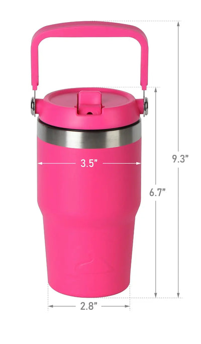 Jumbo pink stainless Tumbler Crystal Haven