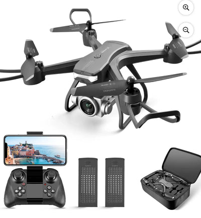 Remote control Drone bundle with 2 battery packs and live video recording Crystal Haven