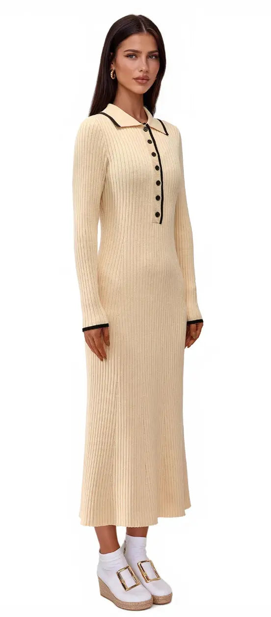 Women’s long sleeve V-neck dress Crystal Haven