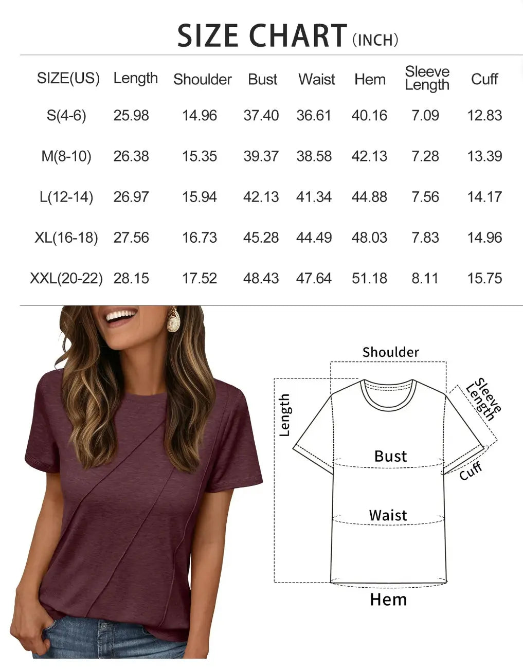 Women’s casual top T-shirt Crystal Haven