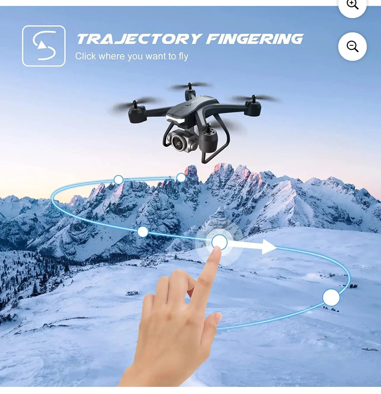 Remote control Drone bundle with 2 battery packs and live video recording Crystal Haven