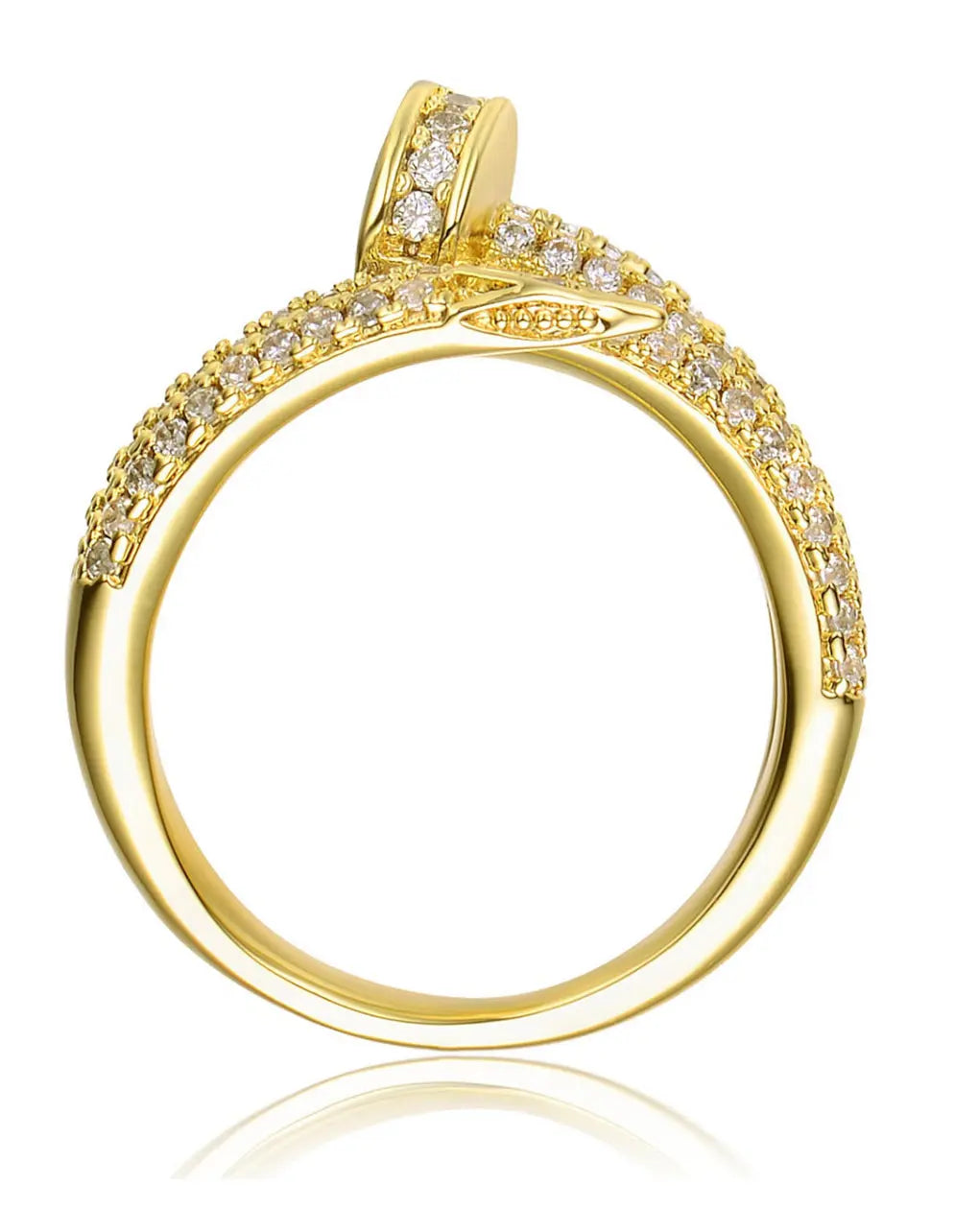 14K gold plated modern ring Crystal Haven