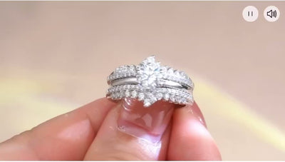 Women’s engagement ring sterling silver